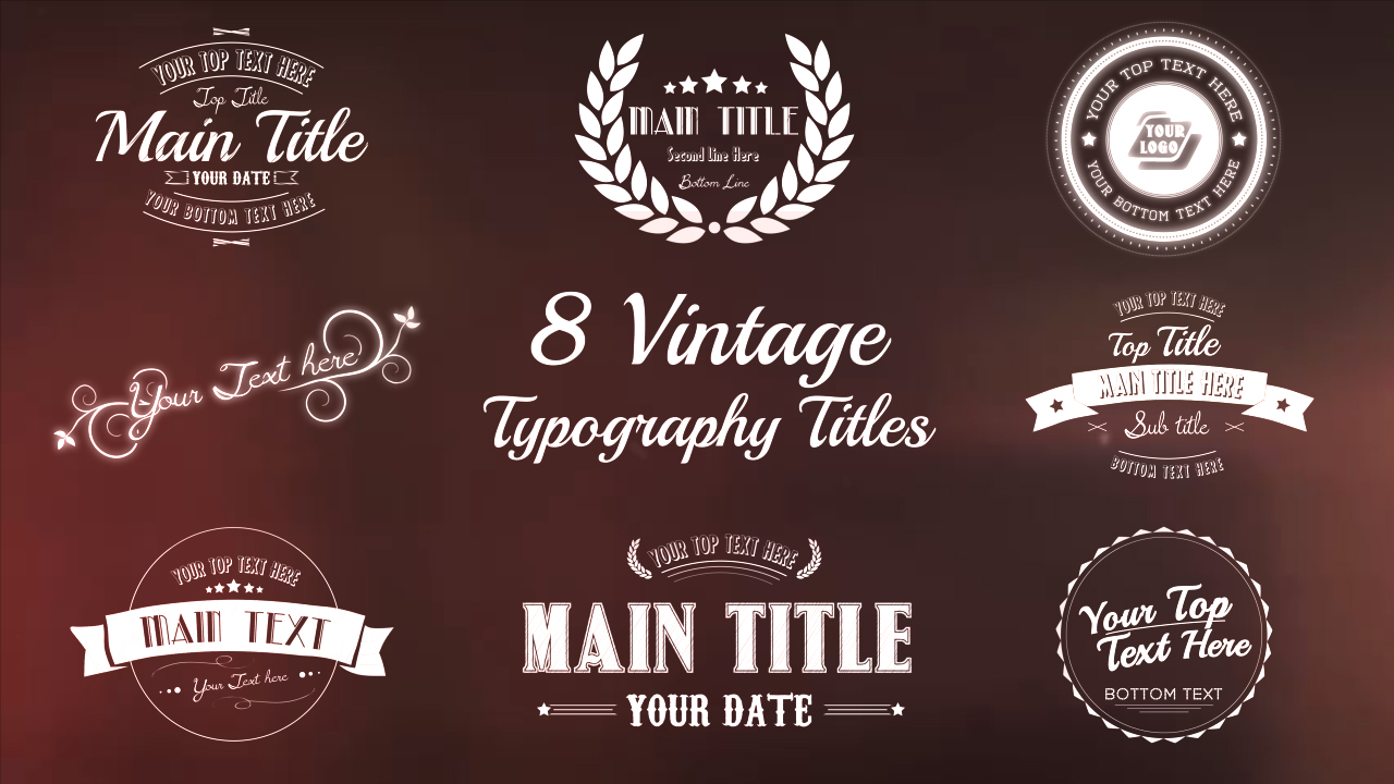 Vintage Typography Titles After Effects Template