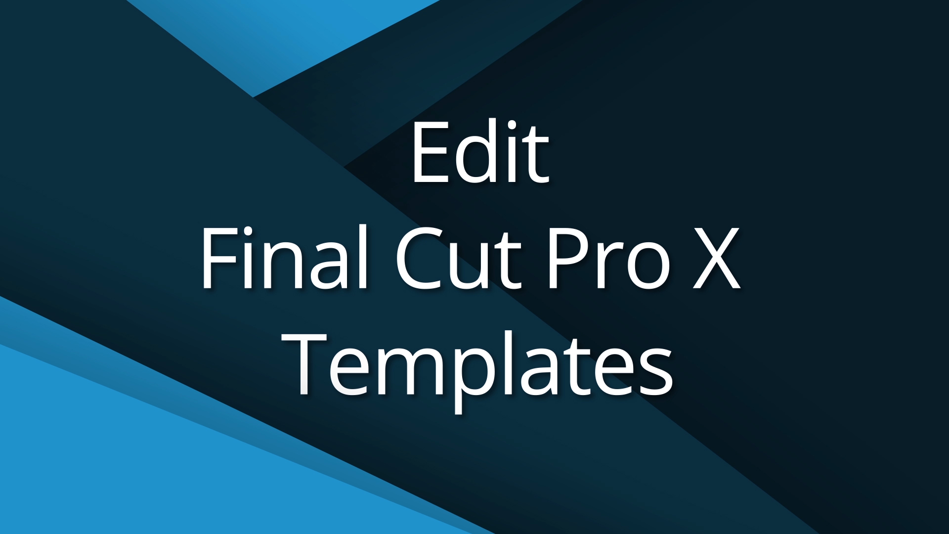 Motion Templates Final Cut Pro